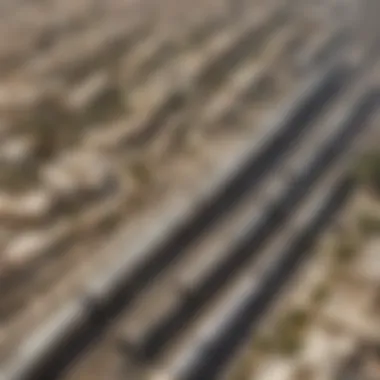 Urban Development Zones Along the Rail Route Map illustrating urban development zones along the train route