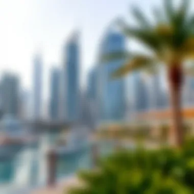 Dubai's Modern Skyline A vibrant skyline of Dubai showcasing modern architecture