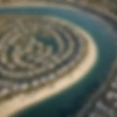 Aerial Perspective of Jumeirah Islands Aerial view of Jumeirah Islands emphasizing community layout