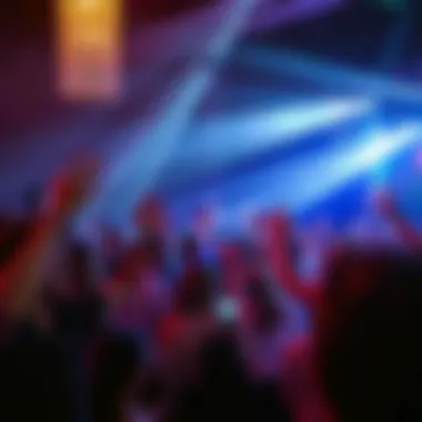 Dynamic Entertainment Scene Exciting entertainment event with live performances