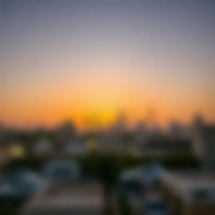 Stunning skyline view of Al Gharb at sunset